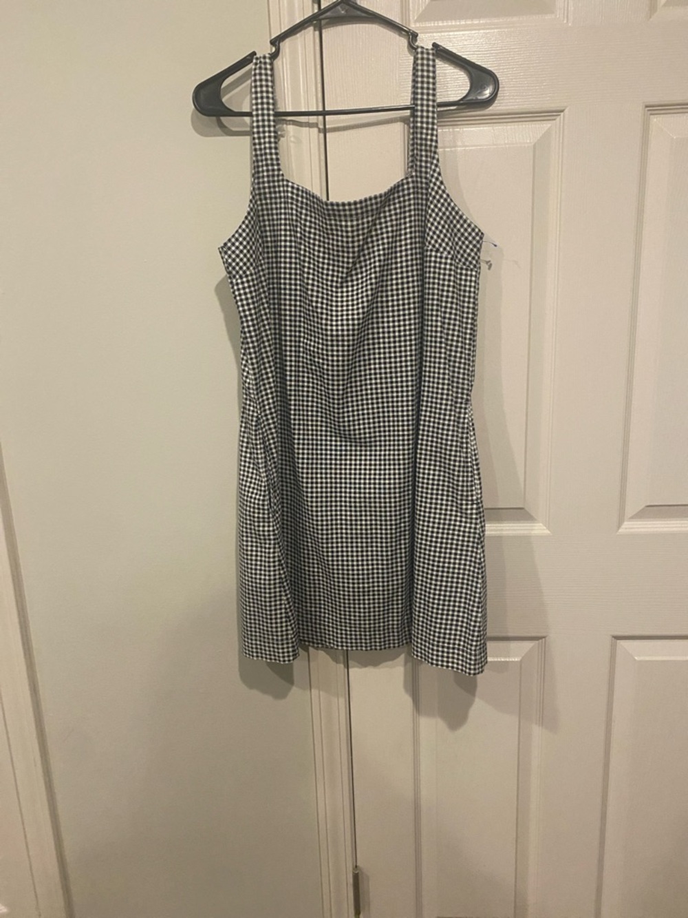 a new day Black & White Gingham Mini Tank Dress